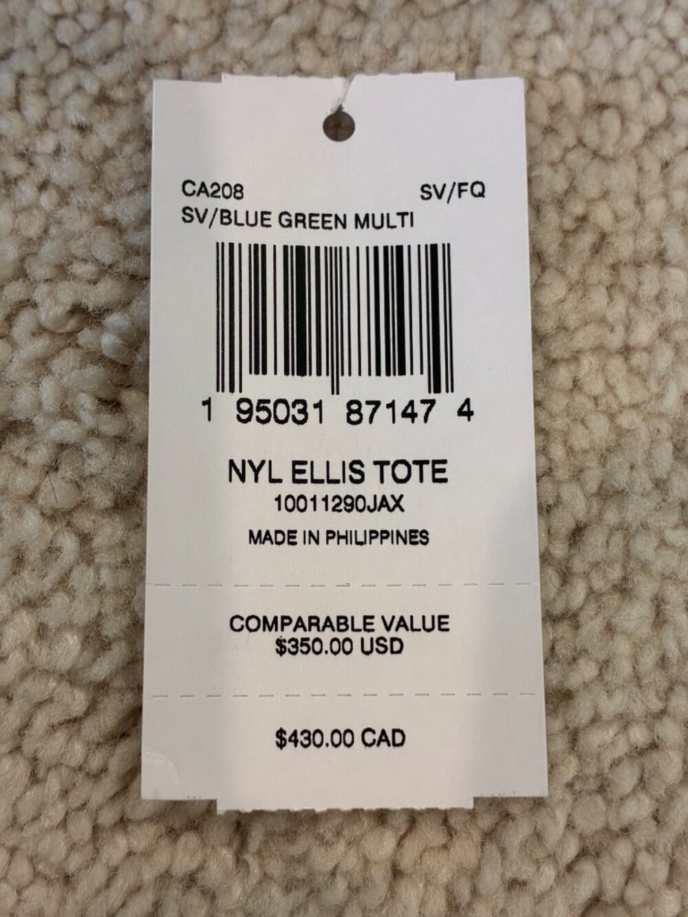 Coach NYL Ellis Tote Blue Green Multi - Picture 11 of 15